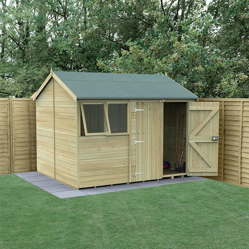 Timberdale Pressure Treated Reverese Apex Shed - Timber / No Installation / 2 / 10x8 / Without Base - Image 1