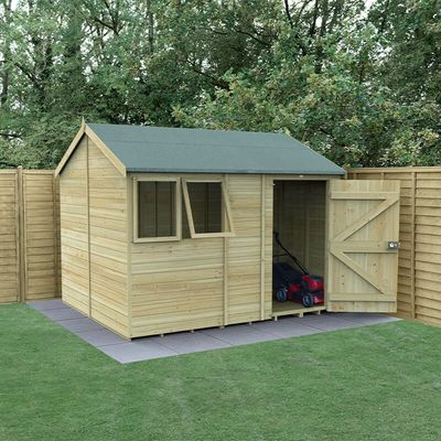 Timberdale Pressure Treated Reverese Apex Shed - Timber / 10x8 / Without Base / No Installation / 1