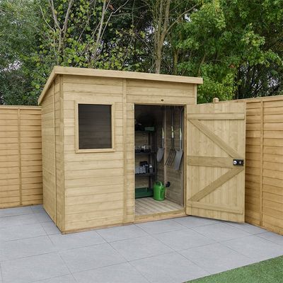 Timberdale T&G Pressure Treated 7x5 Pent Shed - No Installation / Without Base