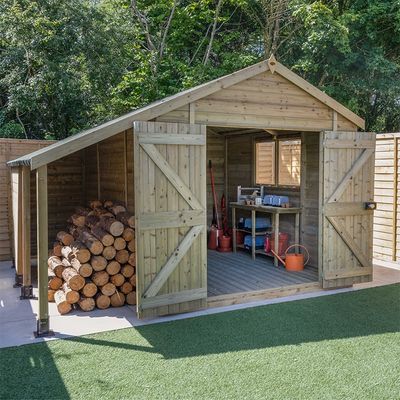 Timberdale T&G Pressure Treated Apex Garden Shed - 10x8 / No Installation