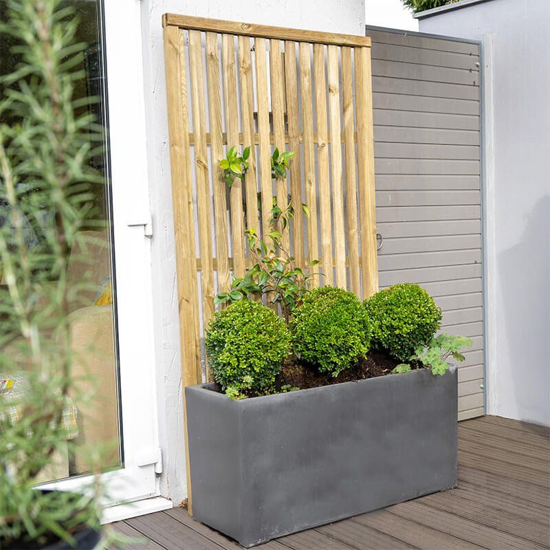 Forest 6' x 3' Pressure Treated Vertical Slatted Garden Screen Panel (1.8m x 0.9m) - Image 1