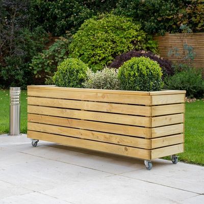 Long Linear Planter with Wheels - 120cm - Thumbnail 2