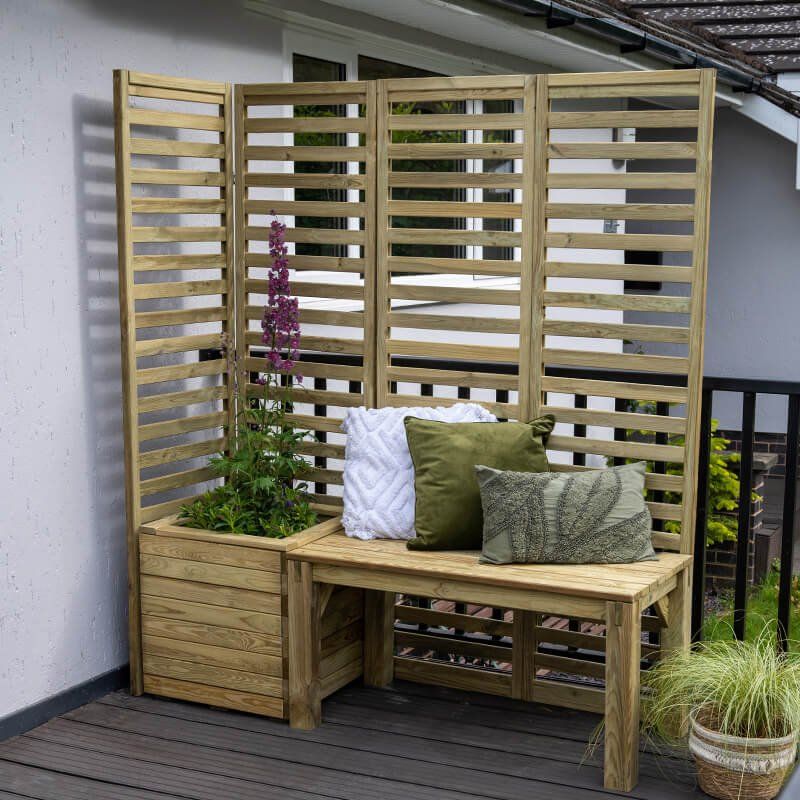 5' x 1'9 Forest Modular Wooden Garden Seating Set Number 1 (1.53m x 0.53m) - Image 1