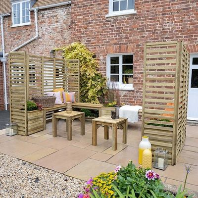 11'8 x 6'9 Forest Modular Wooden Garden Seating Set Number 5 (3.56m x 2.06m)