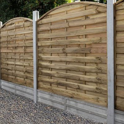 Forest 6' x 6' Pressure Treated Decorative Domed Top Fence Panel (1.8m x 1.8m)