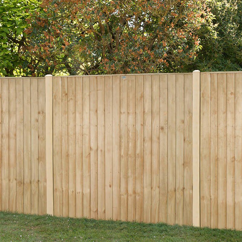 Forest 6' x 5'6 Pressure Treated Vertical Closeboard Fence Panel (1.83m x 1.69m) - Image 1