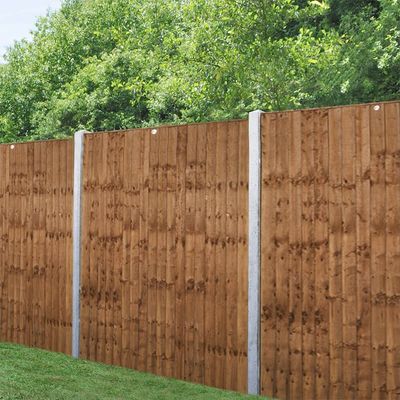 Forest 6' x 5'6 Brown Pressure Treated Vertical Closeboard Fence Panel (1.83m x 1.69m)