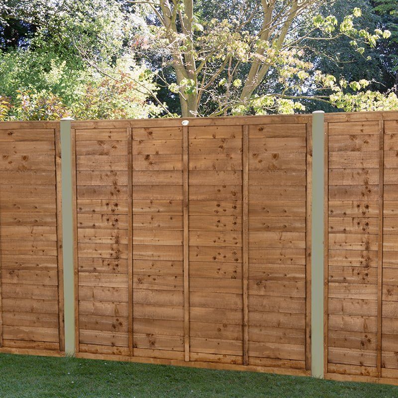 Forest 6' x 5'6 Brown Pressure Treated Super Lap Fence Panel (1.83m x 1.68m) - Image 1