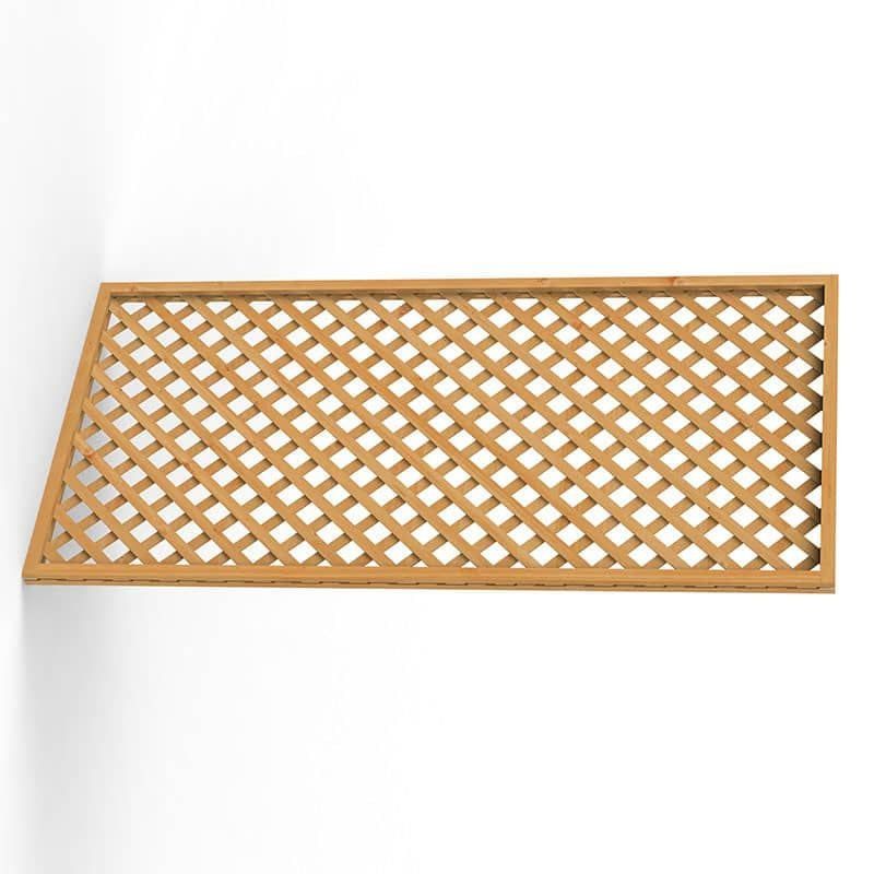 Forest 6' x 3' Diamond Lattice Trellis Fence Topper (1.83m x 0.9m) - Image 1