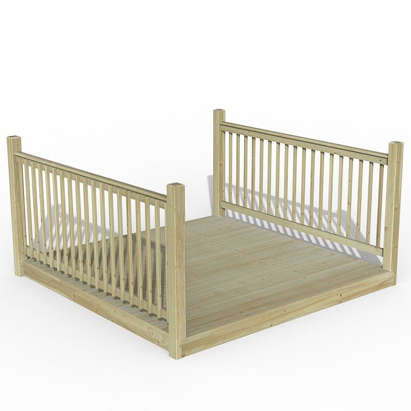 Decking Kit with Balustrades - 2.4m / 2 Balustrades - Image 1