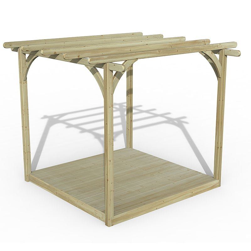 8' x 8' Forest Pergola Deck Kit No. 1 (2.4m x 2.4m) - Image 1