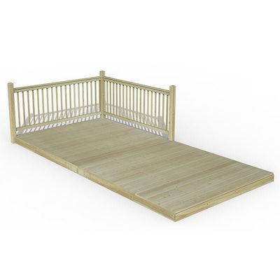Decking Kit with Balustrades - 4.8m / 2 Corner Balustrades