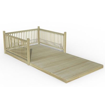 Decking Kit with Balustrades - 4.8m / 3 Corner Balustrades