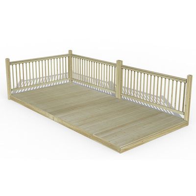 Decking Kit with Balustrades - 4.8m / 3 Balustrades