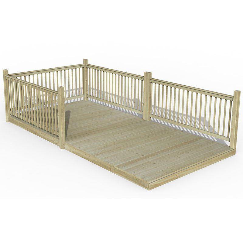 Decking Kit with Balustrades - 4.8m / 4 Balustrades - Image 1