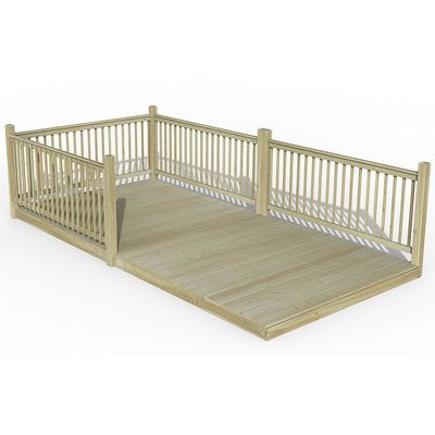 Decking Kit with Balustrades - 4.8m / 4 Balustrades