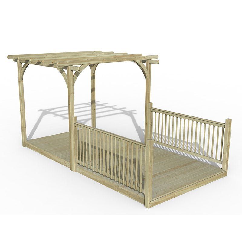 8' x 16' Forest Pergola Deck Kit No. 4 (2.4m x 4.8m) - Image 1