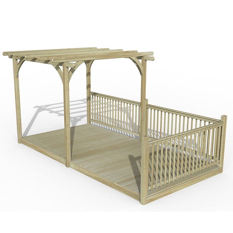 8' x 16' Forest Pergola Deck Kit No. 7 (2.4m x 4.8m) - Image 1