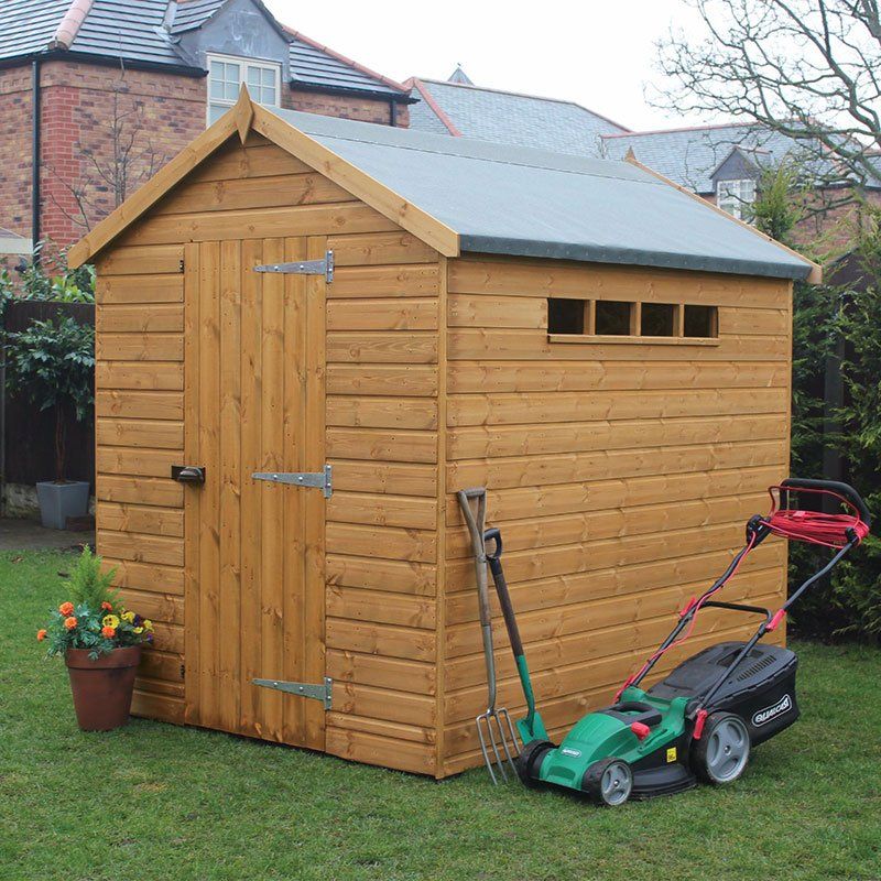 10' x 8' Traditional Shiplap Apex Wooden Security Garden Shed (3.05m x 2.44m) - Image 1