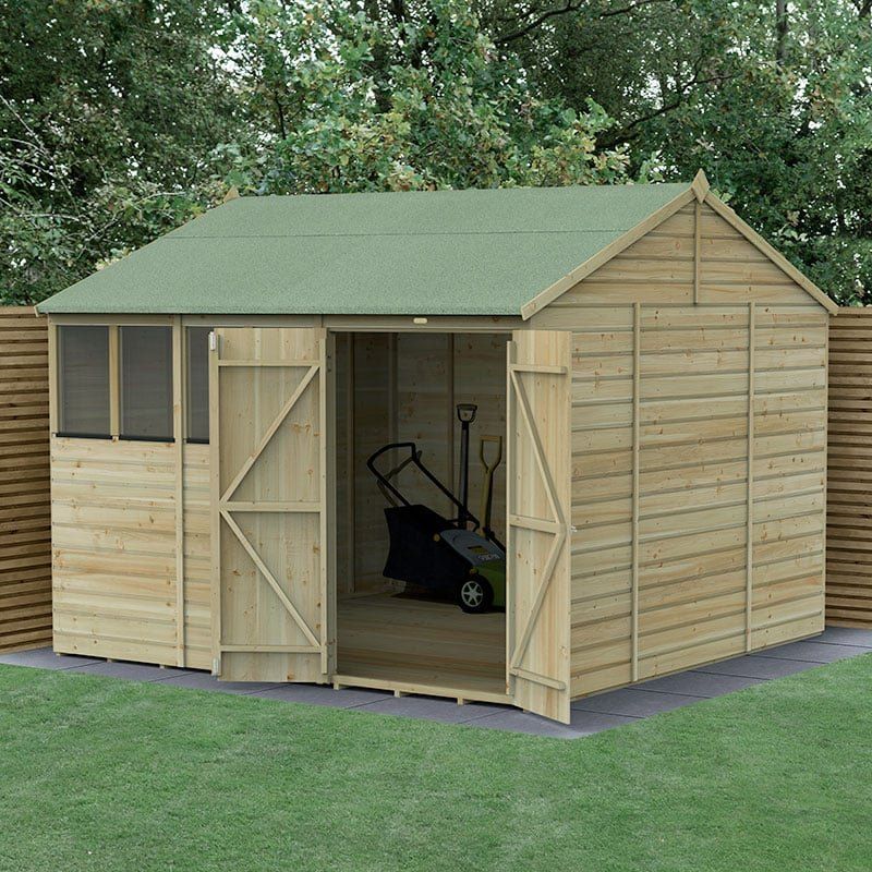 Beckwood 10x10 Reverse Apex Shed - Without Base / No Installation / 4 - Image 1