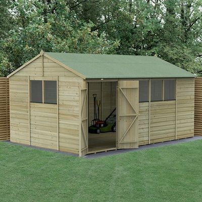 Beckwood 15x10 Reverse Apex Shed - Without Base / No Installation / 6