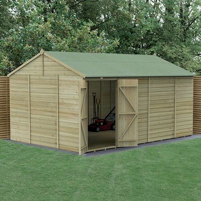 Beckwood 15x10 Reverse Apex Shed - Without Base / No Installation / 0