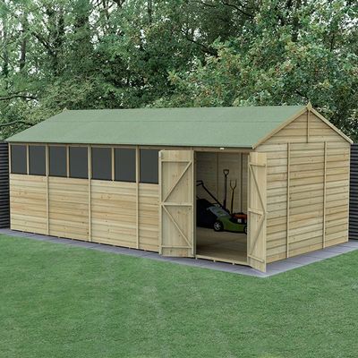 Beckwood 20x10 Reverse Apex Shed - No Installation / 8 / Without Base