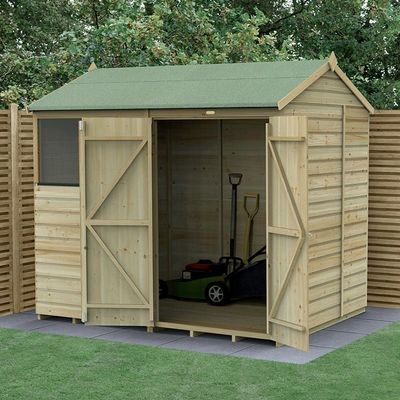 Beckwood 8x6 Reverse Apex Shed - 2 / Without Base / No Installation