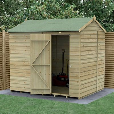 Beckwood 8x6 Reverse Apex Shed - Without Base / No Installation / 0 / 1