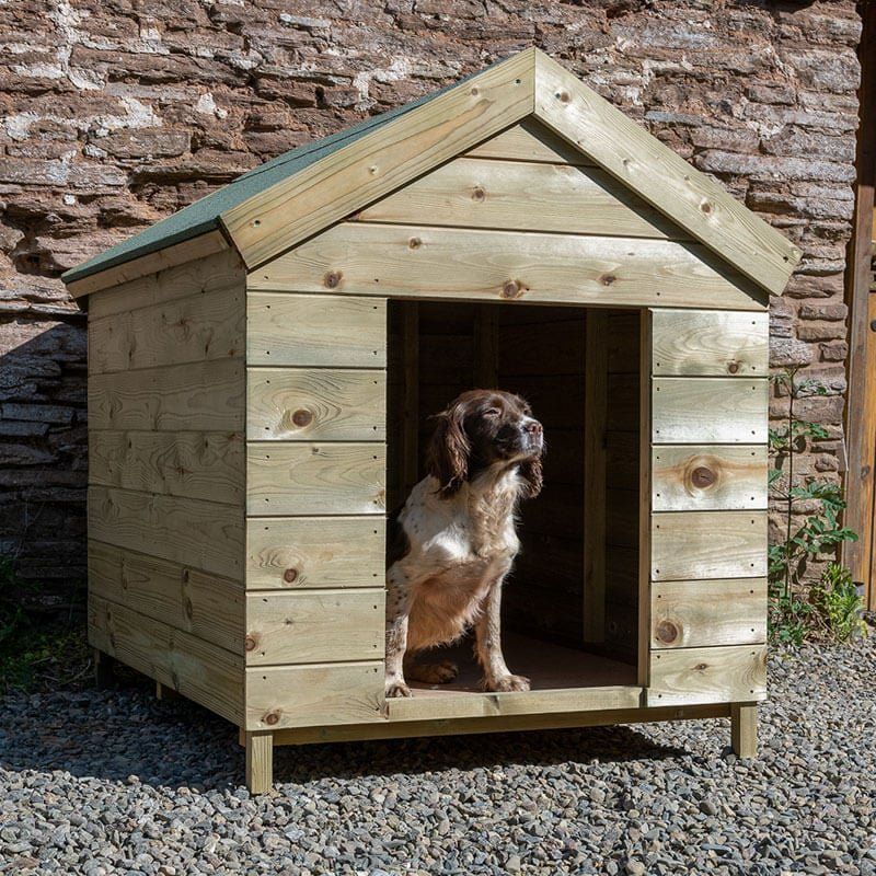 4'2 x 3'6 Forest Hedgerow Wooden Dog Kennel - Pet House (1.28m x 1.06m) - Image 1