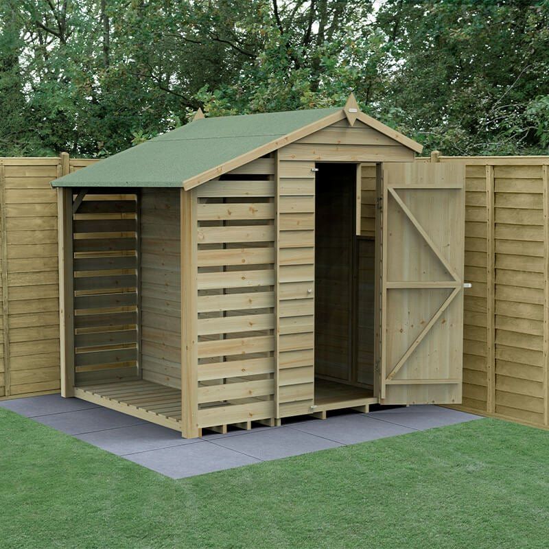 4LIFE 4?-6 Apex Shed with Lean To - No Installation / 1 - Image 1