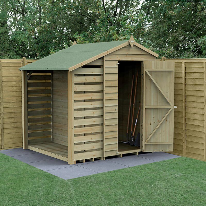 4LIFE 4?-6 Apex Shed with Lean To - No Installation / 0 - Image 1