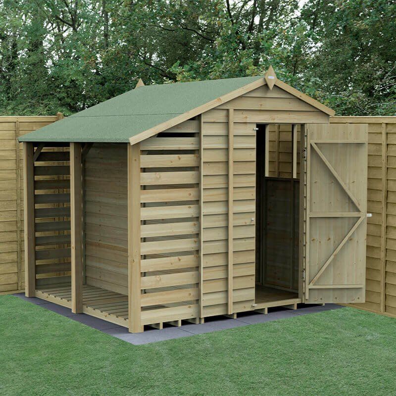 4LIFE 5x7 Apex Shed with Lean To - No Installation / 2 - Image 1