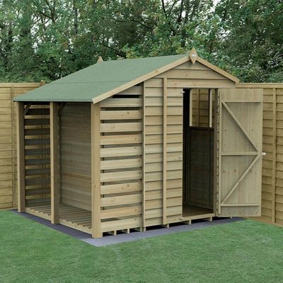 4LIFE 5x7 Apex Shed with Lean To - No Installation / 2
