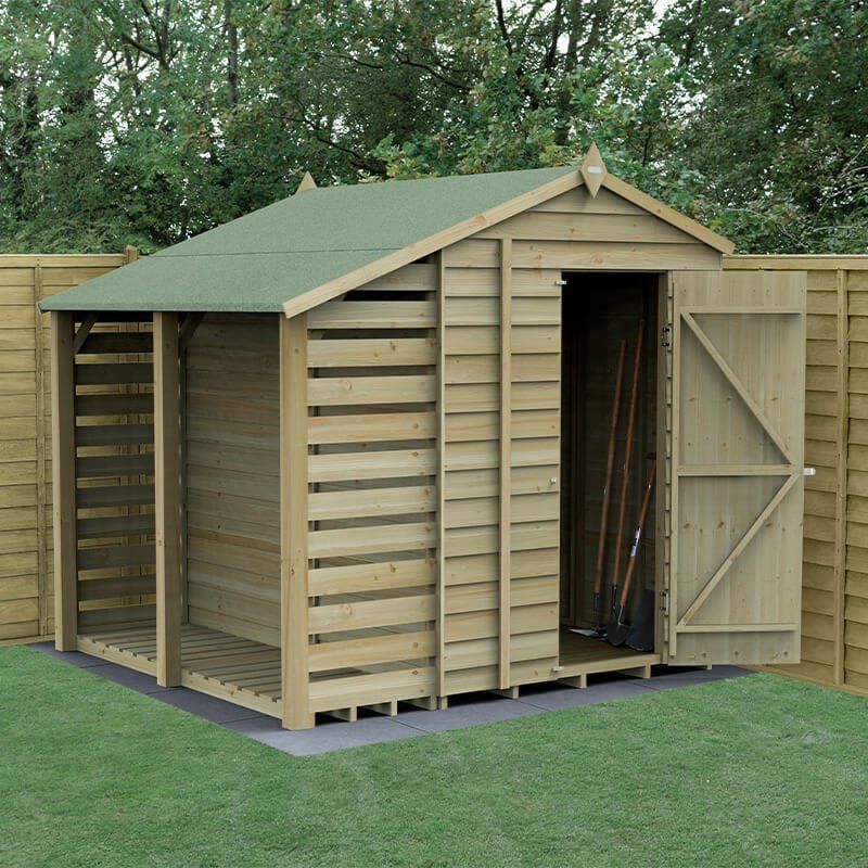 4LIFE 5x7 Apex Shed with Lean To - No Installation / 0 - Image 1