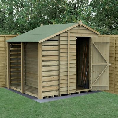 4LIFE 5x7 Apex Shed with Lean To - No Installation / 0