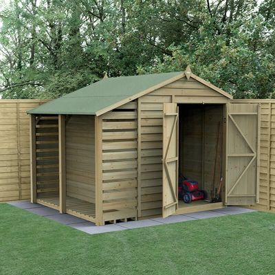 4LIFE 6x8 Apex Shed with Lean To - 2 / No Installation / 0