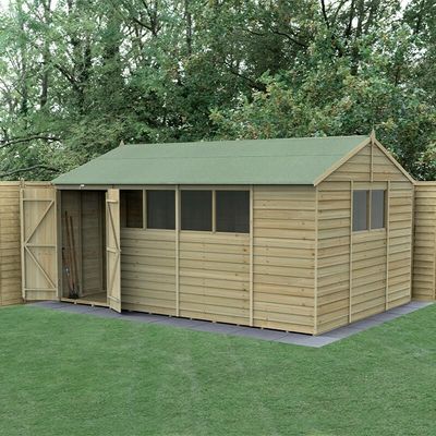 4LIFE Reverse Apex Shed 15x10 - Without Base / No Installation / 6