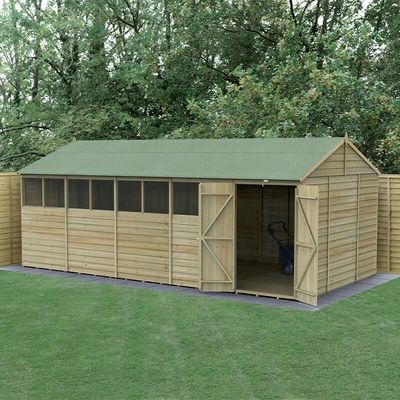 4LIFE Reverse Apex Shed 20x10 - Without Base / No Installation / 8