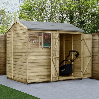 4LIFE Reverse Apex Shed 8x6 - No Installation / 2 / Without Base