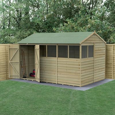 4LIFE Reverse Apex Shed 12x8 - Without Base / No Installation / 6