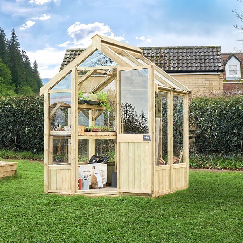 6' x 5' Forest Vale Modular Wooden Greenhouse (2m x 1.69m) - Installation Included - Image 1