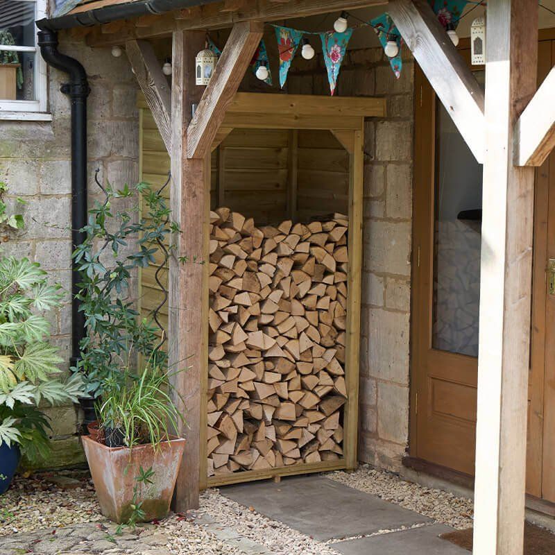 3' x 2'10 Forest Pent Small Overlap Log Store (0.92m x 0.86m) - Image 1