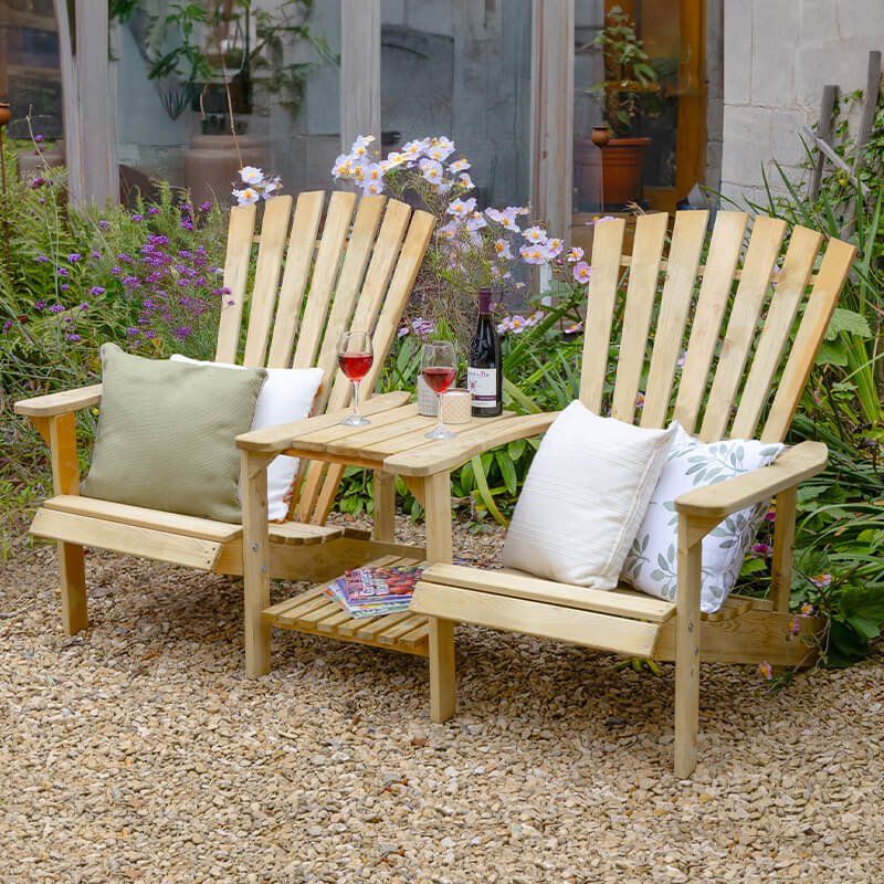 Forest Florida Wooden Garden Love Seat 6'2 x 3'1 (1.87m x 0.95m) - Image 1