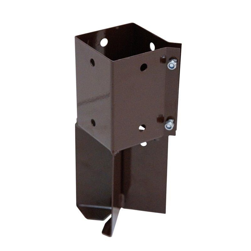 Forest Easy-Fit Fencefast Brown Concrete-In Post Holder for 100mm Posts - Image 1