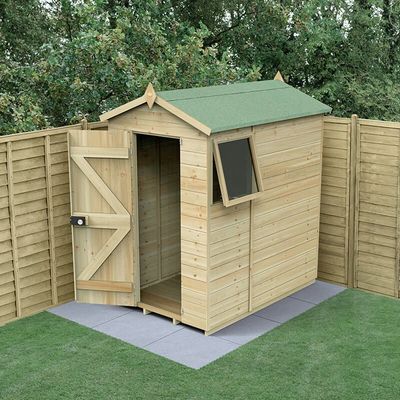 6' x 4' Forest Timberdale 25yr Guarantee Tongue & Groove Pressure Treated Apex Shed (1.93m x 1.37m)