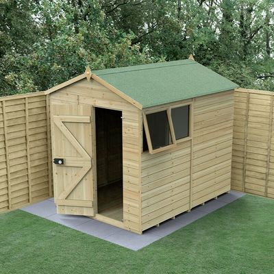 8' x 6' Forest Timberdale 25yr Guarantee Tongue & Groove Pressure Treated Apex Shed (2.46m x 2.03m)