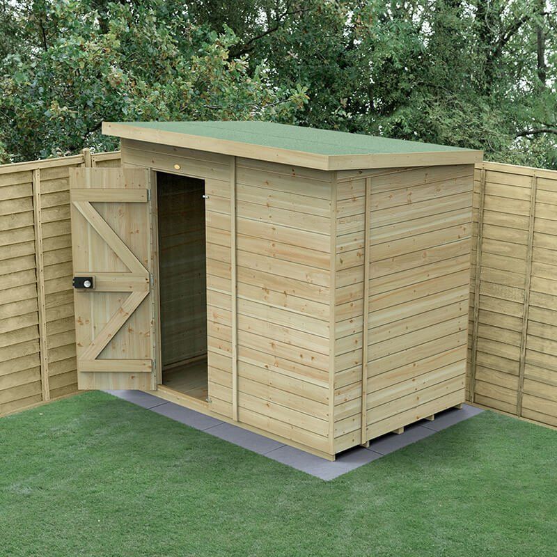 7' x 5' Forest Timberdale 25yr Guarantee Tongue & Groove Pressure Treated Windowless Pent Shed (2.24m x 1.67m) - Image 1