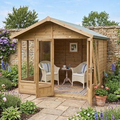 10' x 8' Forest Timberdale 25yr Guarantee Double Door Apex Summer House (3.32m x 2.69m)