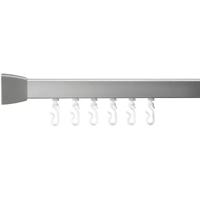 Gelson Slenderline Shower Rail Kit Silver / Chrome - Thumbnail 2